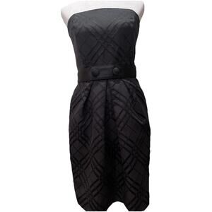 Classic Black Strapless Cocktail Dress with Pockets So Cute!!! Size 4